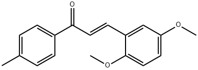 (2E)-3-(2,5-dimethoxyphenyl)-1-(4-methylphenyl)prop-2-en-1-one Struktur