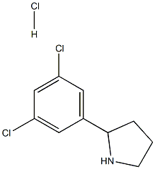 2-(3,5-DICHLOROPHENYL)PYRROLIDINE HYDROCHLORIDE Struktur