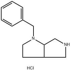 1-Benzyloctahydropyrrolo[3,4-b]pyrrole hydrochloride Struktur