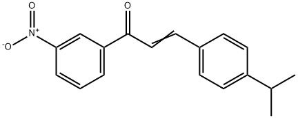 (2E)-1-(3-nitrophenyl)-3-[4-(propan-2-yl)phenyl]prop-2-en-1-one Struktur