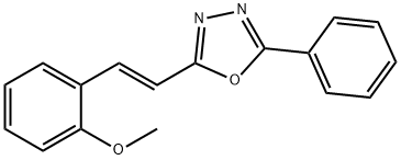 2-[2-(2-methoxyphenyl)vinyl]-5-phenyl-1,3,4-oxadiazole Struktur