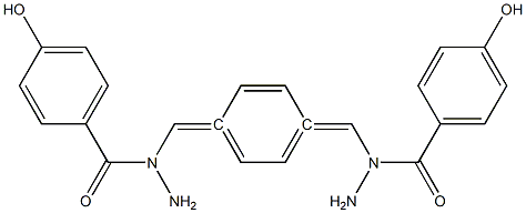 N',N''-[1,4-phenylenedi(methylylidene)]bis(4-hydroxybenzohydrazide) Struktur