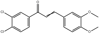 (2E)-1-(3,4-dichlorophenyl)-3-(3,4-dimethoxyphenyl)prop-2-en-1-one Struktur