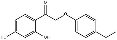 1-(2,4-dihydroxyphenyl)-2-(4-ethylphenoxy)ethan-1-one Struktur