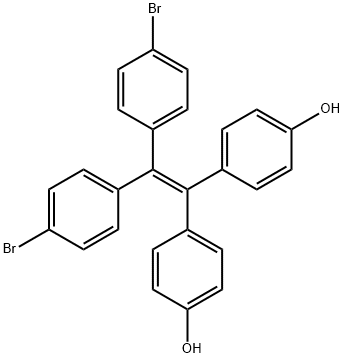 4,4'-(2,2-bis(4-bromophenyl)ethene-1,1-diyl)diphenol Struktur