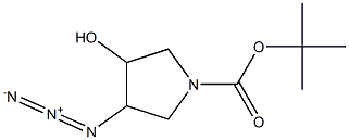 tert-butyl 3-azido-4-hydroxypyrrolidine-1-carboxylate Struktur