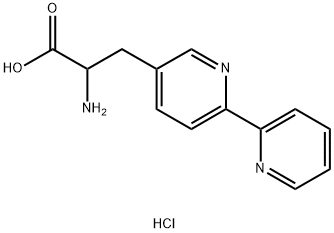 3-([2,2'-Bipyridin]-5-yl)-2-aminopropanoic acid hydrochloride Struktur