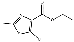 5-Chloro-2-iodo-thiazole-4-carboxylic acid ethyl ester Struktur