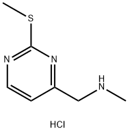 N-Methyl-1-(2-(methylthio)pyrimidin-4-yl)methanamine hydrochloride Struktur