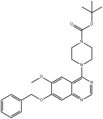 tert-butyl 4-(7-(benzyloxy)-6-methoxyquinazolin-4-yl)piperazine-1-carboxylate Struktur