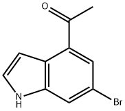 1-(6-bromo-1H-indol-4-yl)ethan-1-one Struktur