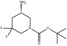 TERT-BUTYL (5S)-5-AMINO-3,3-DIFLUOROPIPERIDINE-1-CARBOXYLATE Struktur