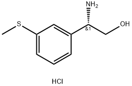 (S)-2-Amino-2-(3-(methylthio)phenyl)ethanol hydrochloride Struktur