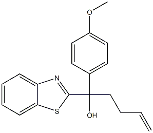 1-(benzo[d]thiazol-2-yl)-1-(4-methoxyphenyl)pent-4-en-1-ol Struktur