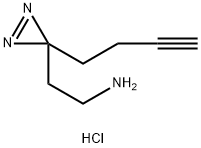 2-(3-(but-3-yn-1-yl)-3H-diazirin-3-yl)ethan-1-amine hydrochloride Struktur