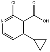 2-chloro-4-cyclopropylpyridine-3-carboxylic acid Struktur