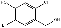 2-Bromo-5-chloro-4-hydroxymethyl-phenol Struktur