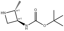 tert-butyl N-[trans-2-methylazetidin-3-yl]carbamate Struktur