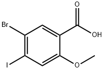 5-Bromo-4-iodo-2-methoxy-benzoic acid Struktur