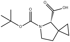 (S)-5-(TERT-BUTOXYCARBONYL)-5-AZASPIRO[2.4]HEPTANE-4-CARBOXYLIC ACID Struktur