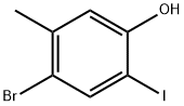 4-Bromo-2-iodo-5-methyl-phenol Struktur