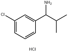 1-(3-chlorophenyl)-2-methylpropan-1-amine hydrochloride Struktur