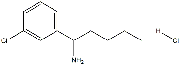 1-(3-chlorophenyl)pentan-1-amine hydrochloride Struktur