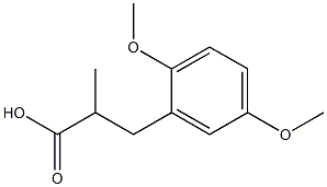 3-(2,5-Dimethoxy-phenyl)-2-methyl-propionic acid Struktur