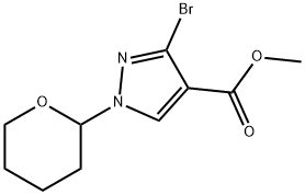 methyl 3-bromo-1-(oxan-2-yl)-1H-pyrazole-4-carboxylate Struktur