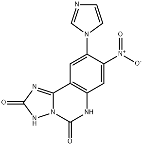 [1,2,4]Triazolo[1,5-c]quinazoline-2,5(3H,6H)-dione,9-(1H-imidazol-1-yl)-8-nitro- Struktur