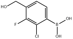 2-Chloro-3-fluoro-4-(hydroxymethyl)phenylboronic acid Struktur