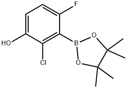 2-Chloro-6-fluoro-3-hydroxyphenylboronic acid pinacol ester Struktur