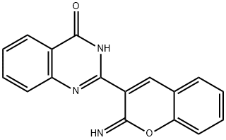 2-(2-imino-2H-chromen-3-yl)quinazolin-4(3H)-one Struktur