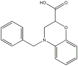 4-benzyl-3,4-dihydro-2H-1,4-benzoxazine-2-carboxylic acid Struktur