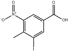 3-iodo-4-methyl-5-nitrobenzoic acid Struktur