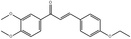 (2E)-1-(3,4-dimethoxyphenyl)-3-(4-ethoxyphenyl)prop-2-en-1-one Struktur