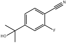 2-fluoro-4-(2-hydroxypropan-2-yl)benzonitrile Struktur