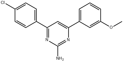 4-(4-chlorophenyl)-6-(3-methoxyphenyl)pyrimidin-2-amine Struktur