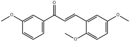 (2E)-3-(2,5-dimethoxyphenyl)-1-(3-methoxyphenyl)prop-2-en-1-one Struktur