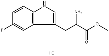 DL-5-fluoroTryptophan methyl ester hydrochloride Struktur