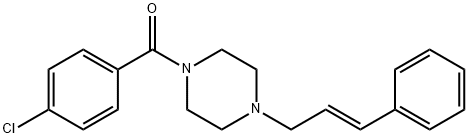 (4-chlorophenyl)-[4-[(E)-3-phenylprop-2-enyl]piperazin-1-yl]methanone Struktur