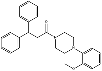 1-[4-(2-methoxyphenyl)piperazin-1-yl]-3,3-diphenylpropan-1-one Struktur