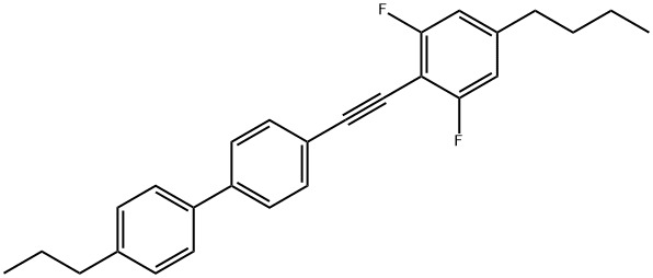 1,1'-Biphenyl, 4-[2-(4-butyl-2,6-difluorophenyl)ethynyl]-4'-propyl- Struktur