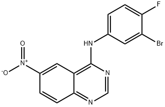 N-(3-BROMO-4-FLUOROPHENYL)-6-NITROQUINAZOLIN-4-AMINE Struktur