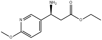 (S)-ethyl 3-amino-3-(6-methoxypyridin-3-yl)propanoate Struktur