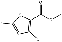 3-Chloro-5-methyl-thiophene-2-carboxylic acid methyl ester Struktur