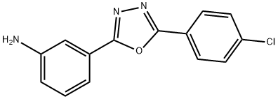 3-[5-(4-Chloro-phenyl)-[1,3,4]oxadiazol-2-yl]-phenylamine Struktur