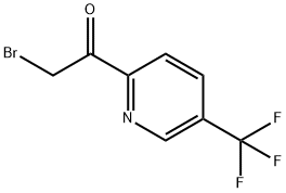 2-bromo-1-[5-(trifluoromethyl)pyridin-2-yl]ethanone Struktur