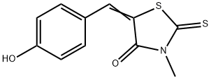 (E)-5-(4-hydroxybenzylidene)-3-methyl-2-thioxothiazolidin-4-one Struktur