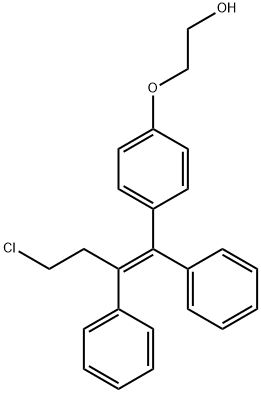 2-[4-[(E)-4-chloro-1,2-diphenylbut-1-enyl]phenoxy]ethanol Struktur